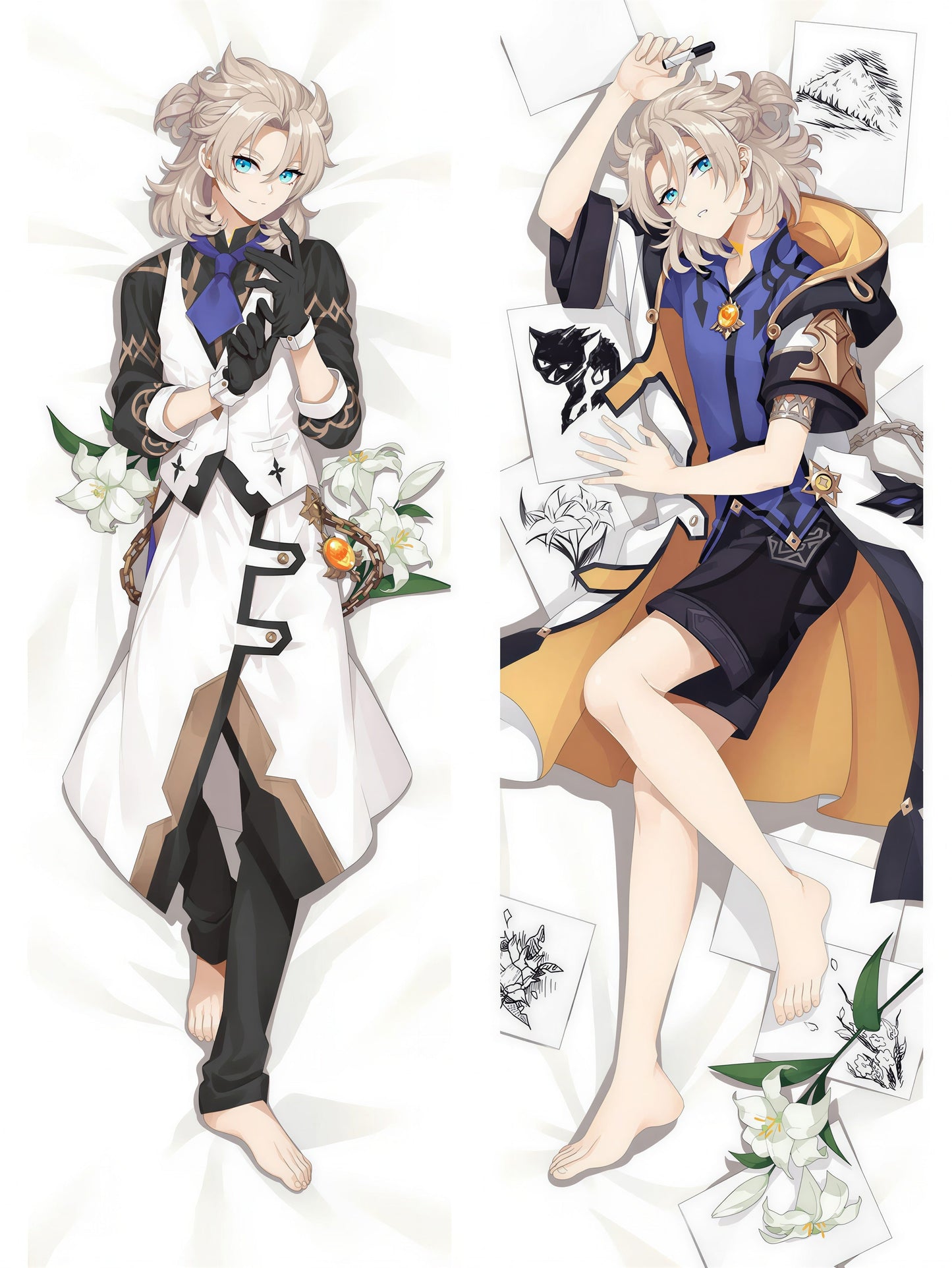 Albedo Kreideprinz Body Pillow --- Albedo Genshin