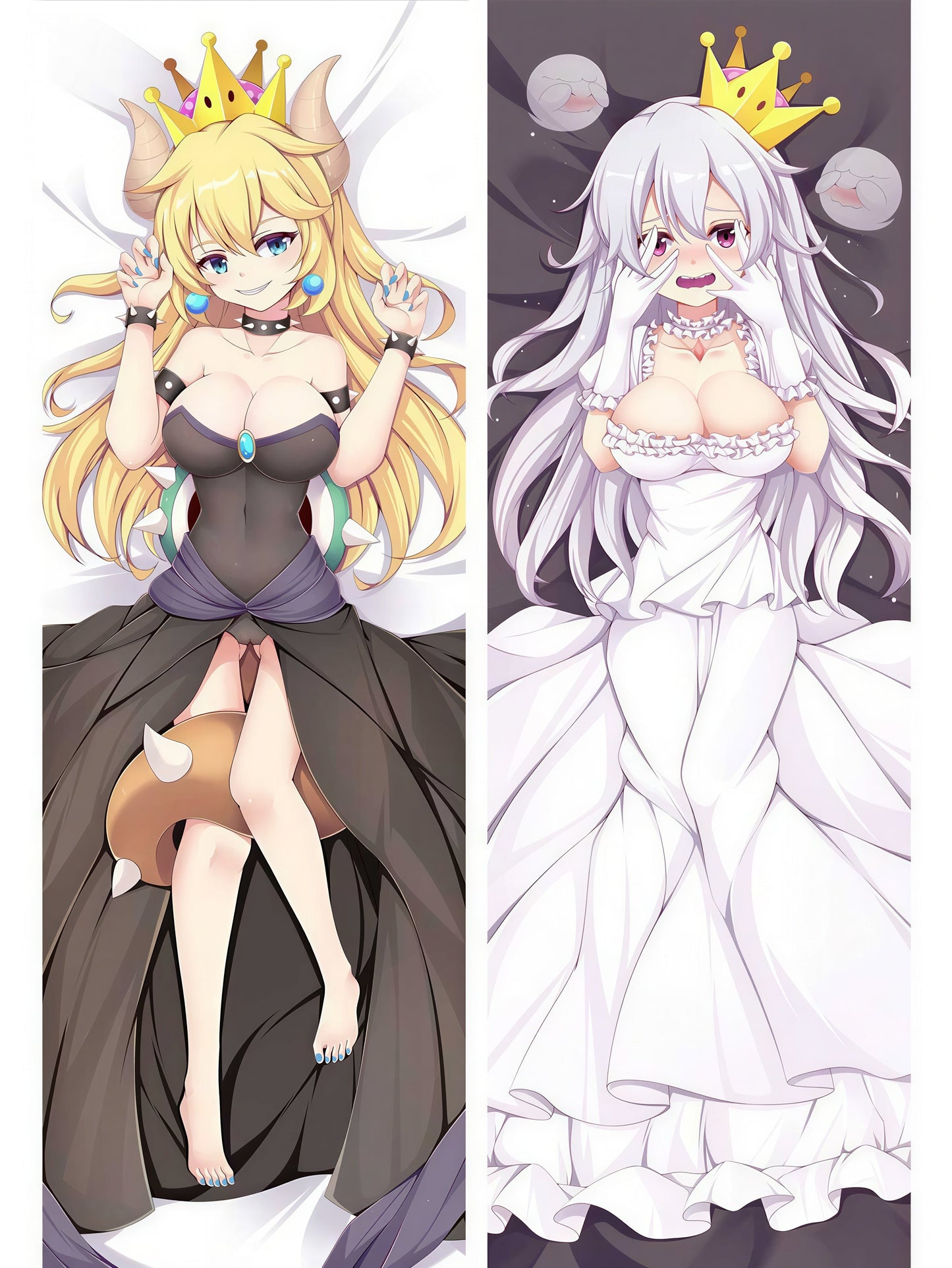 Bowsette Body Pillow --- Bowsette and boosette